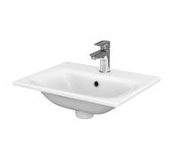 Cersanit Moduo - Lavabo de mueble 50x40 cm, con rebosadero, orificio para grifo, blanco K116-042