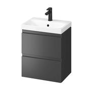 Cersanit Moduo - Mueble de lavabo, 57x50x35cm, 2 cajones, antracita S590-087