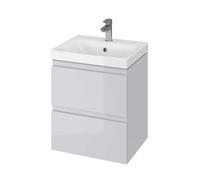 Cersanit Moduo - Mueble para lavabo, 57x49x40cm, 2 cajones, gris S590-011-DSM