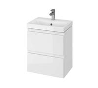Cersanit Moduo - Mueble para lavabo, 57x50x35cm, 2 cajones, blanco S590-006-DSM