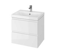 Cersanit Moduo - Mueble para lavabo, 57x60x45cm, 2 cajones, blanco S929-010
