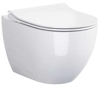 Cersanit Zen taza de inodoro con asiento de cierre suave suspendido sin reborde blanco S701-428