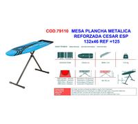 CESAR Mesa Plancha Metálica Reforzada 132x45x125 cm