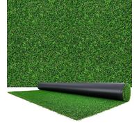 Césped artificial, 304,8 x 198,12 cm. Alfombra de césped sintético, con una altura de pelo de 3,5 cm. Roll de césped artificial realista, fácil de limpiar, con orificios de drenaje, ideal para patios,