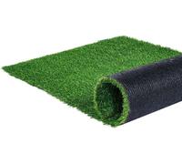 Césped artificial, alfombra verde de 1,5 x 3 metros, tapete de puerta exterior para patio o jardín, decoración para césped, fácil de limpiar y con orificios de drenaje, ideal para uso multiusos, entra