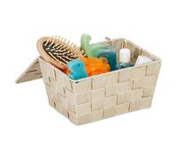 Cesta almacenaje baño cesto organizador caja con tapa neceser multiusos 1,8 L