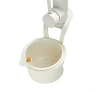 Cesta coladora para fregadero, colector de alimentos colgante con cubierta inferior desmontable, cesta de drenaje extraíble para residuos de basura (blanco)