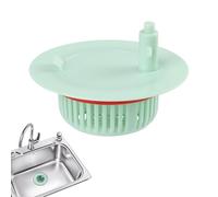 Cesta coladora para fregadero, prensa automática para volcar, 7,5 cm, cesta de drenaje, tapón para fregadero, para alimentos, desechos, hojas de té, cáscaras de frutas, restaurante, comedor