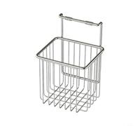Cesta colgante de acero inoxidable para baño, marco de alambre abierto | Cesta colgante de acero inoxidable para baño, marco de alambre abierto para poste, organizador de drenaje rápido