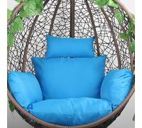 Cesta colgante impermeable para silla, cojín para silla de huevo para exteriores, interior, patio, jardín, hamaca, soporte para respaldo (azul)