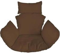 Cesta colgante impermeable para silla de huevo, almohadilla de asiento para exteriores, interior, patio, jardín, mesa, hamaca (marrón)