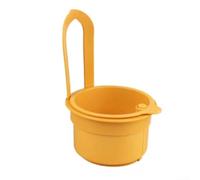 Cesta Colgante para Fregadero de Cocina con Mecanismo a Presión, Escurridor de Alimentos Residuos y Verduras, Ahorro Espacio ABS para verde 20x14cm(Yellow)