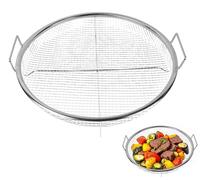 Cesta de acero inoxidable para asar a la parrilla, recipiente para barbacoa ideal para galletas y pasteles