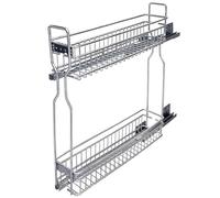 Cesta de alambre extraíble de acero al carbono galvanizado | Derecha Izquierda: Almacenamiento extraíble en la cocina(150 Cabinet,Right)