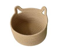 Cesta de almacenamiento con forma de gato, aspecto bonito y decorativo con | Cesta de almacenamiento | Cestas de almacenamiento de fácil transporte, comodidad de limpieza para ropa, juguetes, maquillaje
