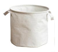 Cesta de almacenamiento de lino y algodón, plegable, impermeable, cesta organizadora de juguetes, para cuarto de bebé, dormitorio, armario (D)