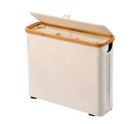 Cesta de almacenamiento de papel higiénico - Contenedor plegable independiente | de tela Oxford con tapa y asa, organizador de rollos de baño para hasta 12 rollos para casa, sala de estar