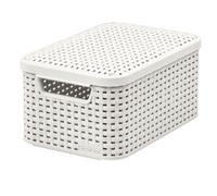 Cesta de almacenamiento estilo ratán 4 colores Curver S y M con tapa