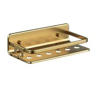 Tatay Estanteria Ducha Sin Taladro Rectangular Aluminio | Incluye Tornillos y Sistema Fijación Quick Fix | Resistencia Humedad | Moderno | Fácil Drenaje | 10 x 5,5 x 20 cm - Modelo Serenity - Oro
