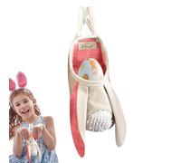 Cesta de caza de huevos, bolsa de dulces | Bolsa de almacenamiento grande con orejas de conejo | 20 cm/7,8 pulgadas bolsas decorativas de caza de huevos para regalos