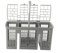 Cesta de cubiertos para lavavajillas Bosch para siemens para constructa - Soporte de plástico con mango redondo 6 ranuras 228 x 90 x 117 mm tamaño
