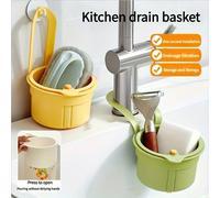Cesta de fregadero montada en pared de drenaje rápido con tapa desmontable y abatible filtro de residuos de alimentos de cocina colador multifuncional para limpieza de frutas práctico y duradero ideal