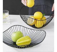 Cesta de fruta de Metal, lavabo de fruta Simple, cuencos de almacenamiento de verduras y pan de hierro de varios tamaños, organizador de soporte para postres y huevos de cocina B2