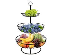 Cesta de frutas de tres niveles para almacenar frutas y verduras