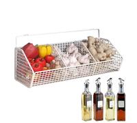 Cesta de frutas para colgar en la pared para cocina, estante para verduras de 3 compartimentos, cesta para pan, estante montado en la pared, despensa de cocina para patatas y cebollas | Perfecto para