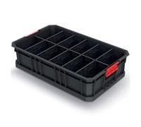 Kistenberg Caja modular de transporte con separadores, plástico, 520 x 327 x 125 mm