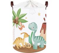 Cesta de lavandería para niños con diseño de dinosaurio, plegable, 36 litros, ideal para organizar la ropa en la habitación infantil