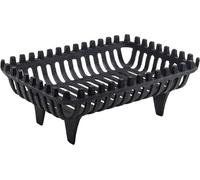 Cesta de madera para leña Silecomplaza, fabricada en hierro fundido y con rejilla, de gran tamaño, color