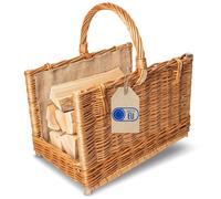 Cesta de mimbre con asa de yute de Creative Home, 45 x 30 x 47 cm