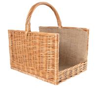 Cesta de mimbre con asa de yute de Creative Home, 50 x 34 x 50 cm