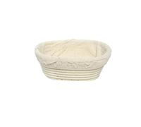 Cesta de mimbre ovalada/redonda a prueba pan, cesta revestimiento fermentación masa Natural hecha a mano, herramientas for hornear en casa y cocina Para Pan(Oval 21x14cm)