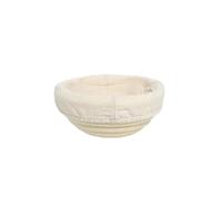 Cesta de mimbre ovalada/redonda a prueba pan, cesta revestimiento fermentación masa Natural hecha a mano, herramientas for hornear en casa y cocina Para Pan(Round 13x6cm)