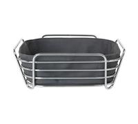 Cesta de pan DELARA L, 26 cm, gris oscuro, cromo, Blomus