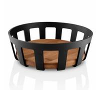 Cesta de pan NORDIC KITCHEN 22 x 7 cm, negro, plástico/bambú, Eva Solo