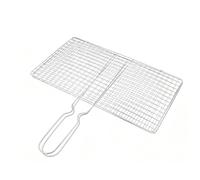 Cesta de Parrilla para Verduras Rejilla Plegable Portátil con Asa | Cesta de Acero Inoxidable para Parrilla para Carne Pescado Gambas en Exterior y Acampada