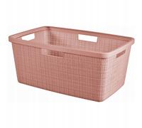 Cesta de planchado Curver Yute 46L, rosa en polvo