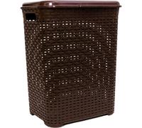Cesta de la ropa Pongotodo Cesto Mimbre plastico para la Colada efecto Rattan (Wengué)