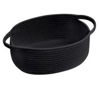 Cesta de regalo hecha de cuerda de algodón, de 30x20x12,5 cm, con asas, que incluye una bolsa y un lazo