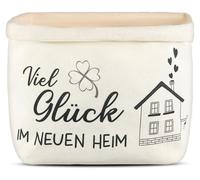 Cesta de regalo "Mucha suerte", marca Stoff, de 38x22x16 cm, de algodón, ideal como regalo de bienvenida