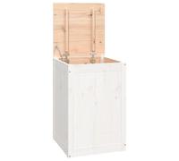 Cesta de ropa blanca vidaXL, 44x44x66 cm, madera maciza de pino