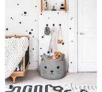 Cesta de ropa, cesta grande de yute de algodón, cesta de almacenamiento para ropa, mantas en la sala de estar, cojines de juguete en la habitación infantil, cesta para mascotas como cama para gatos, 4