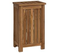 Cesta de ropa de vidaXL, de madera maciza de teca, color natural