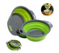 Cesta de Silicona para Limpiar y Escurrir Frutas y Verduras, Cesta de Limpieza Plegable con Filtro de Agua, 1 Pieza, Utensilios de Cocina Red S