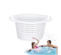 Cesta de skimmer para piscinas elevadas, eliminación flotante de hojas y escombros con mango, reemplazo duradero para mantenimiento residencial, hotel, apartamento y piscina doméstica