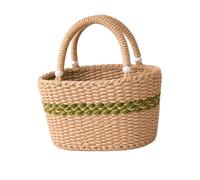 Cesta de Transporte de Fibra con Resistente para Viajes, C | Cesta de transporte de fibra con resistente para artículos de compra y materiales de lectura para actividades