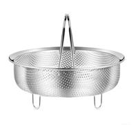 Cesta de vapor de verduras de acero inoxidable 304 con asa, inserto de vapor de alimentos expandible para olla arrocera, olla y sartén, herramienta de cocina saludable, 12 cm (18 cm)